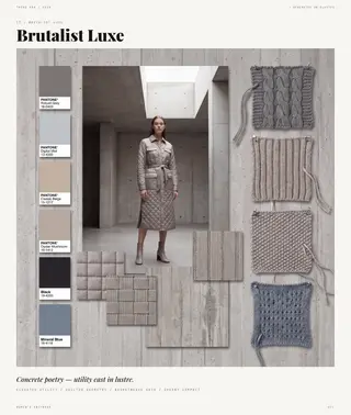 Brutalist Luxe — Precision & Play, Spring/Summer 2028 women's knitwear trend direction