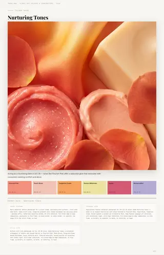 Nurturing Tones — Colour Themes, Spring/Summer 2028 global key colours and colour combinations colour story