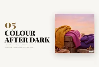 Chapter 05 Colour After Dark — SS28 men's knitwear trend chapter opener