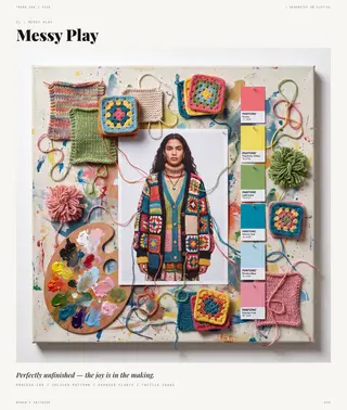 Messy Play — Unruly Expression, Spring/Summer 2028 women's knitwear trend direction