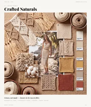 Crafted Naturals — Nature Reworked, Spring/Summer 2028 women's knitwear trend direction
