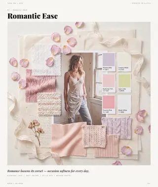 Romantic Ease — Tender Futures, Spring/Summer 2028 women's knitwear trend direction