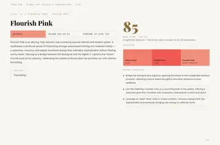 Flourish Pink — Flourish Pink, Spring/Summer 2028 global key colours and colour combinations colour story