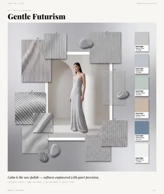 Gentle Futurism — Tender Futures, Spring/Summer 2028 women's knitwear trend direction