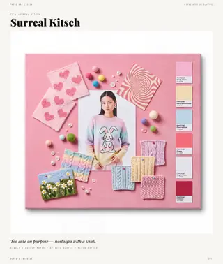 Surreal Kitsch — Unruly Expression, Spring/Summer 2028 women's knitwear trend direction