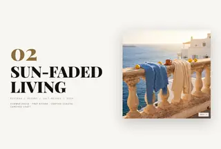Chapter 02 Sun-Faded Living — SS28 men's knitwear trend chapter opener