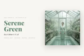 Chapter 02 Serene Green — Spring/Summer 2028 global key colours and colour combinations chapter opener