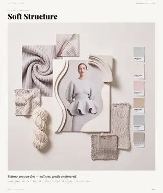 Soft Structure — Tender Futures, Spring/Summer 2028 women's knitwear trend direction