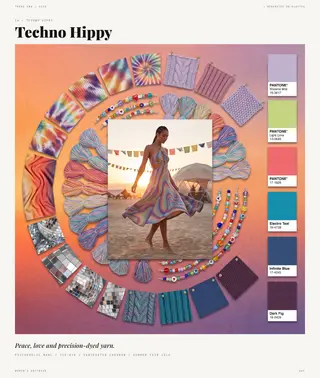 Techno Hippy — Precision & Play, Spring/Summer 2028 women's knitwear trend direction