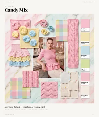 Candy Mix — Nostalgic Summer, Spring/Summer 2028 women's knitwear trend direction
