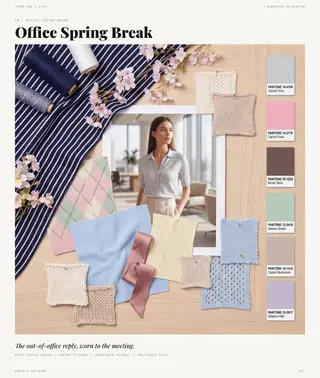 Office Spring Break — Precision & Play, Spring/Summer 2028 women's knitwear trend direction