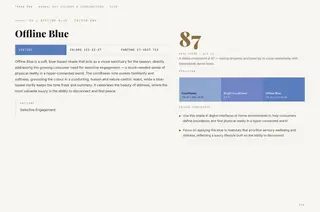 Offline Blue — Offline Blue, Spring/Summer 2028 global key colours and colour combinations colour story