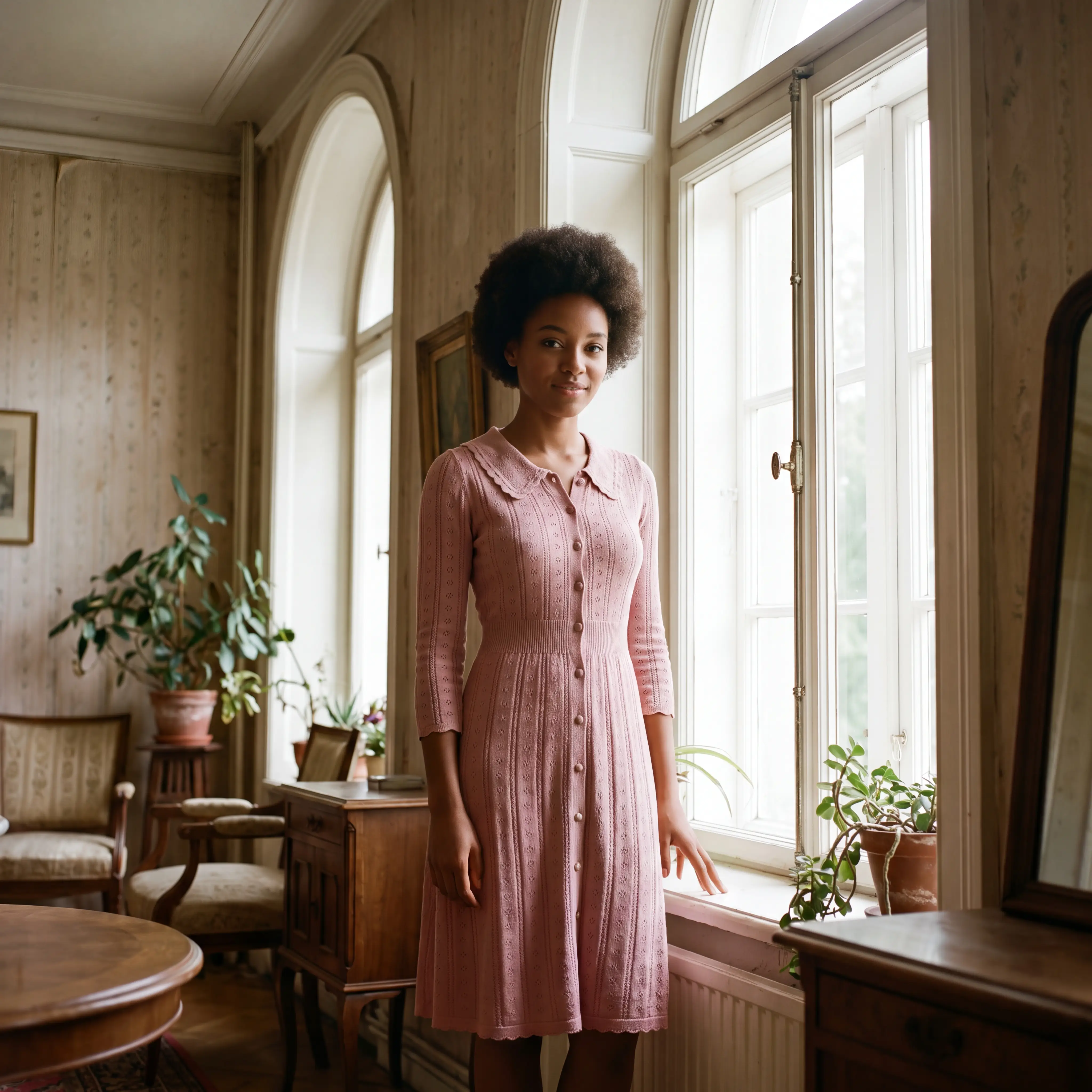 Scallop Pointelle Tea Dress