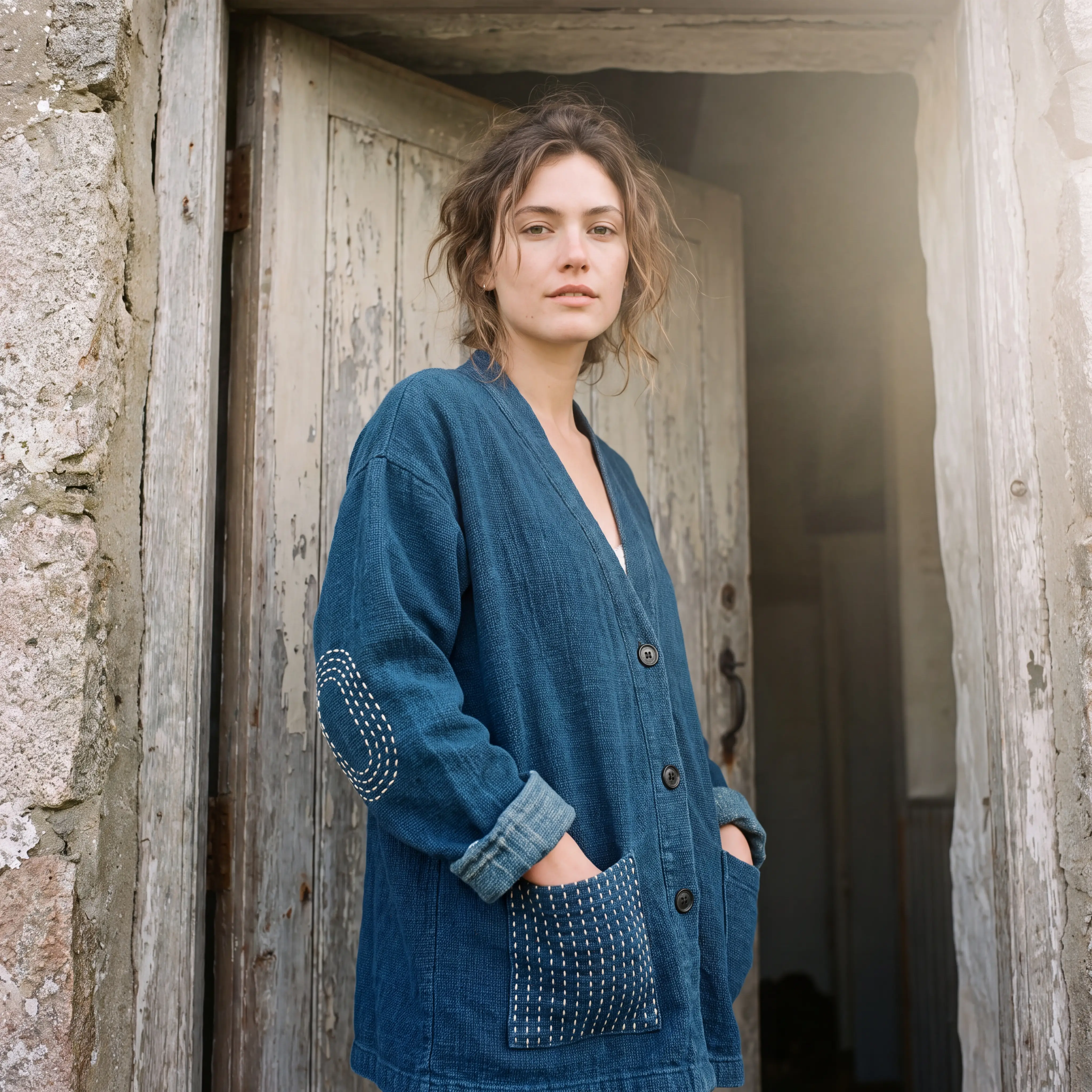 Visible-Mend Cardigan