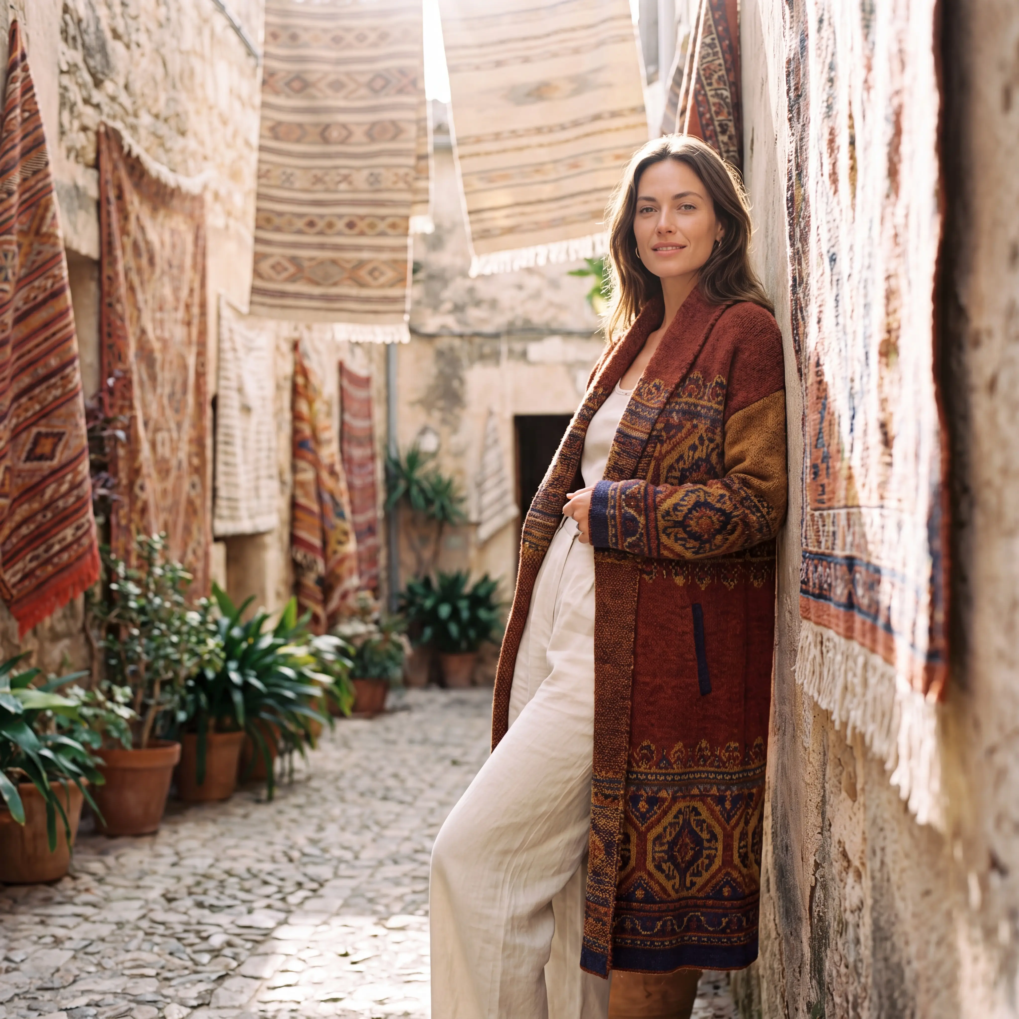 Tapestry Cardigan Coat