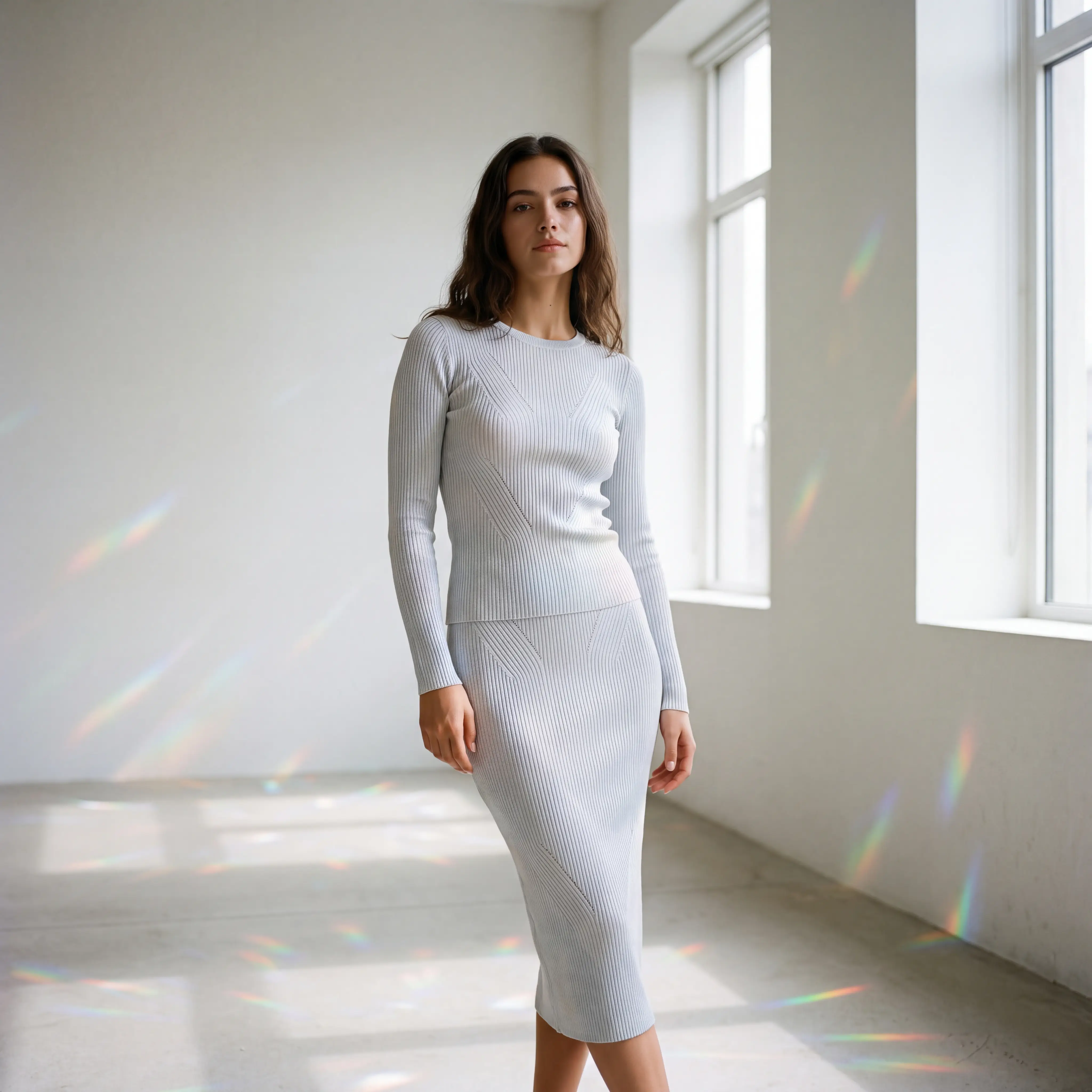 Pearlescent Rib Co-ord