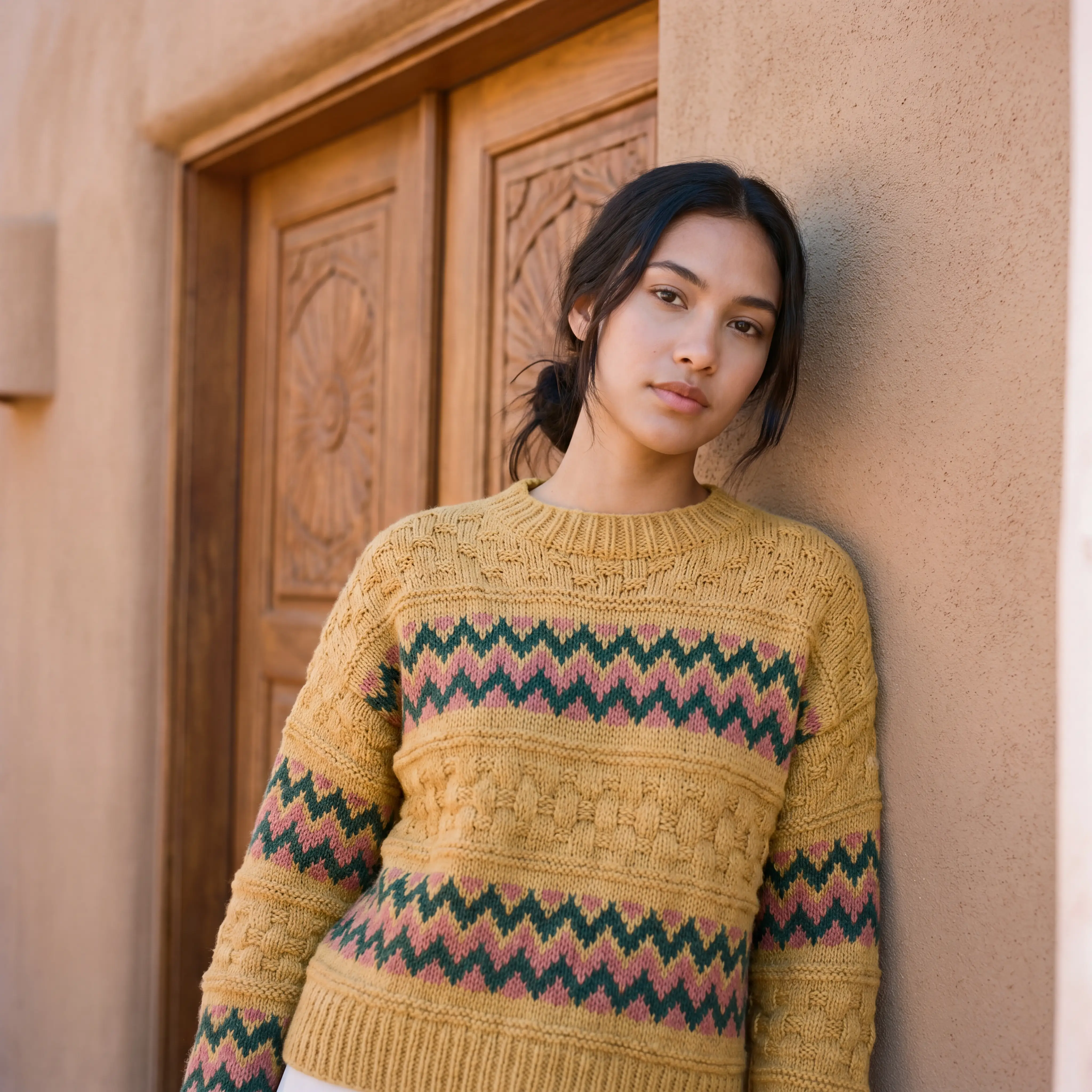 Chevron Colourwork Crew
