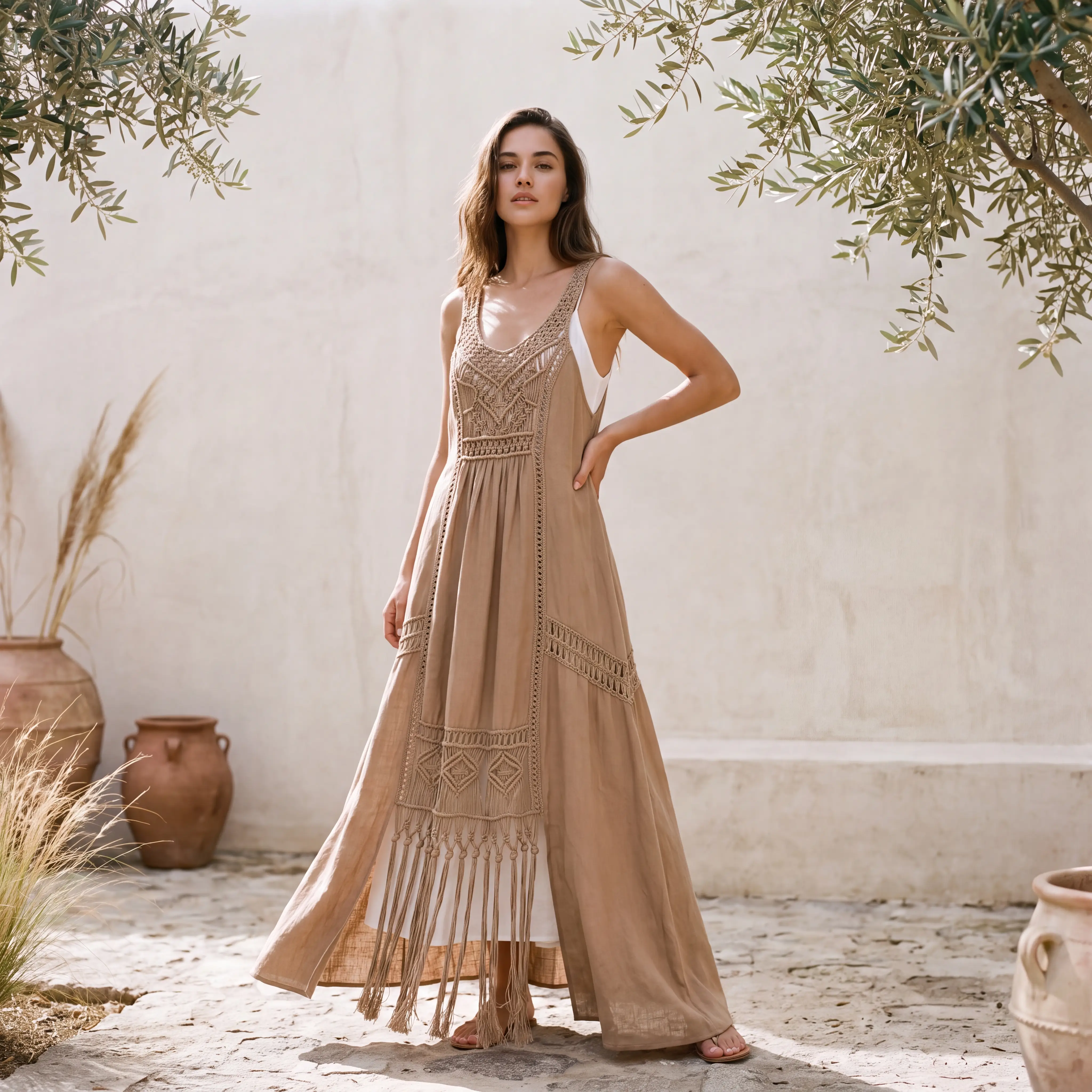 Macramé Openwork Dress