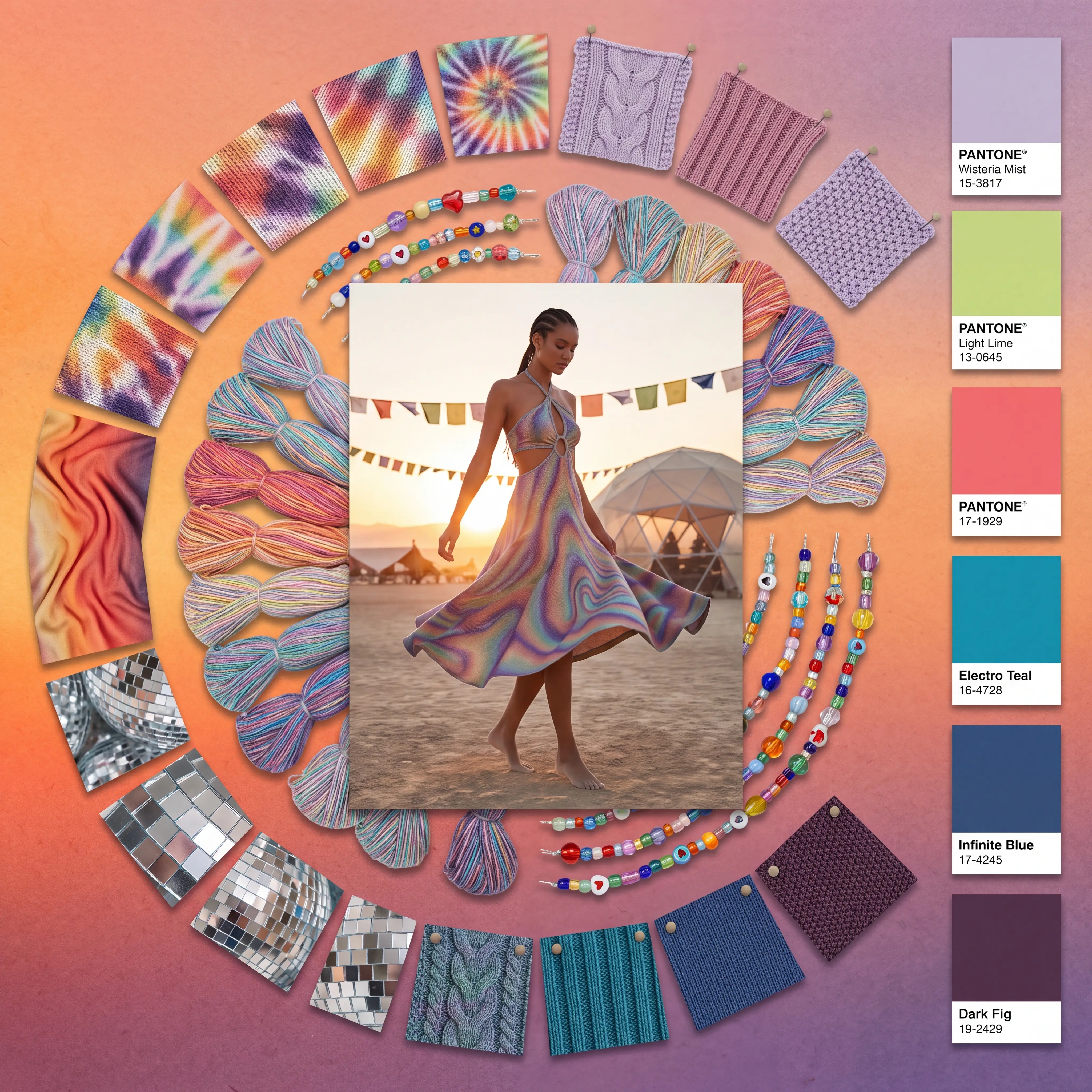 Techno Hippy mood board