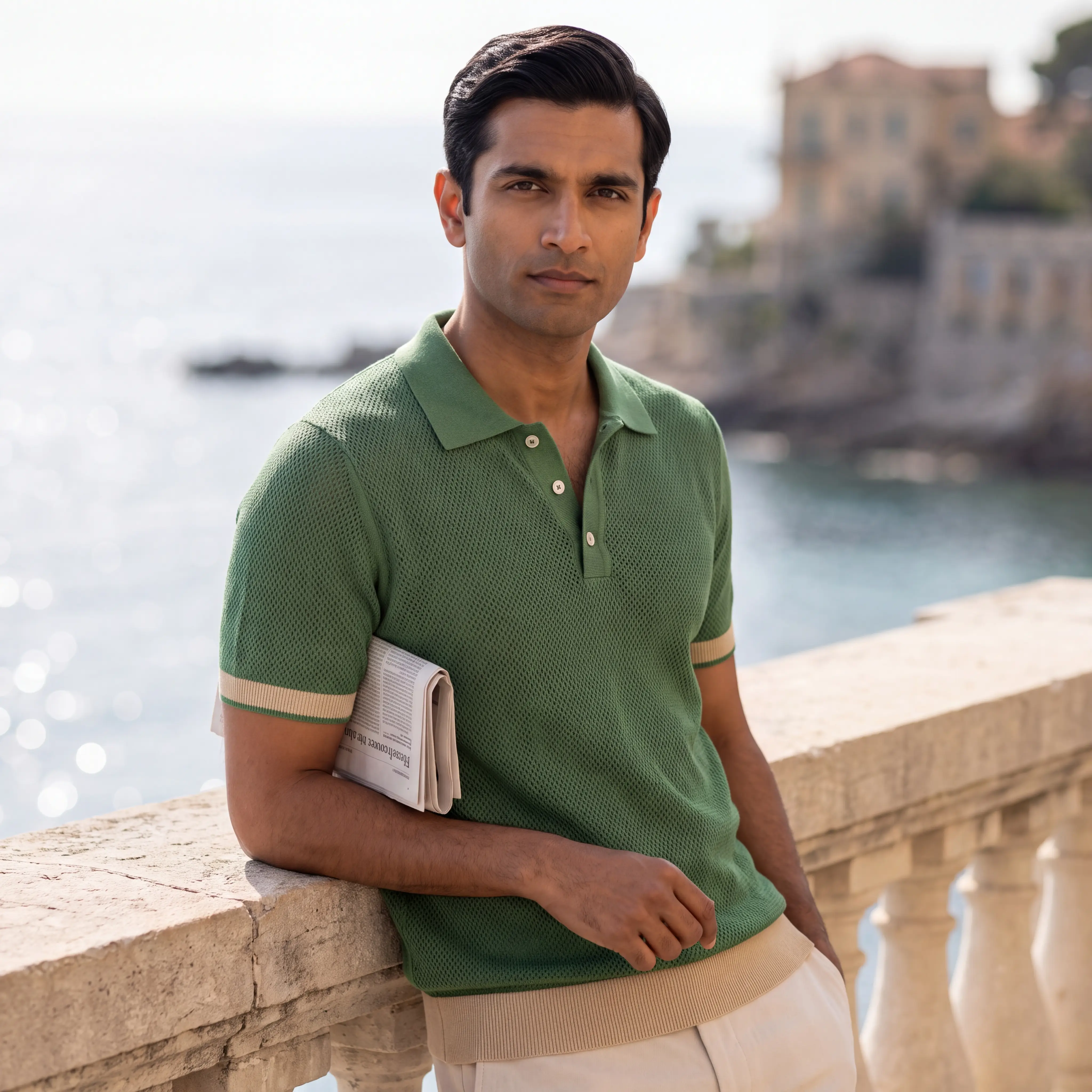 Tipped Mesh Riviera Polo