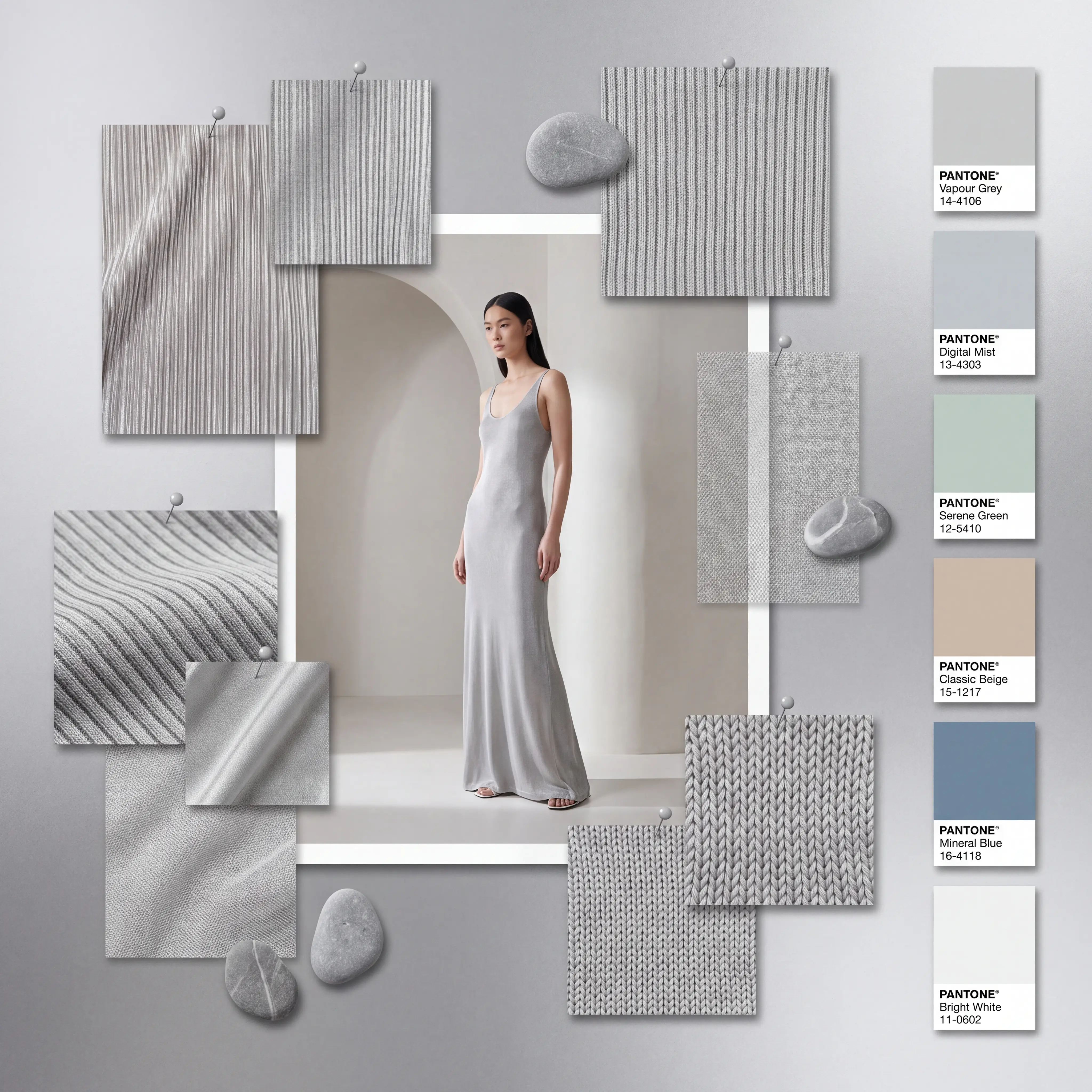Gentle Futurism mood board