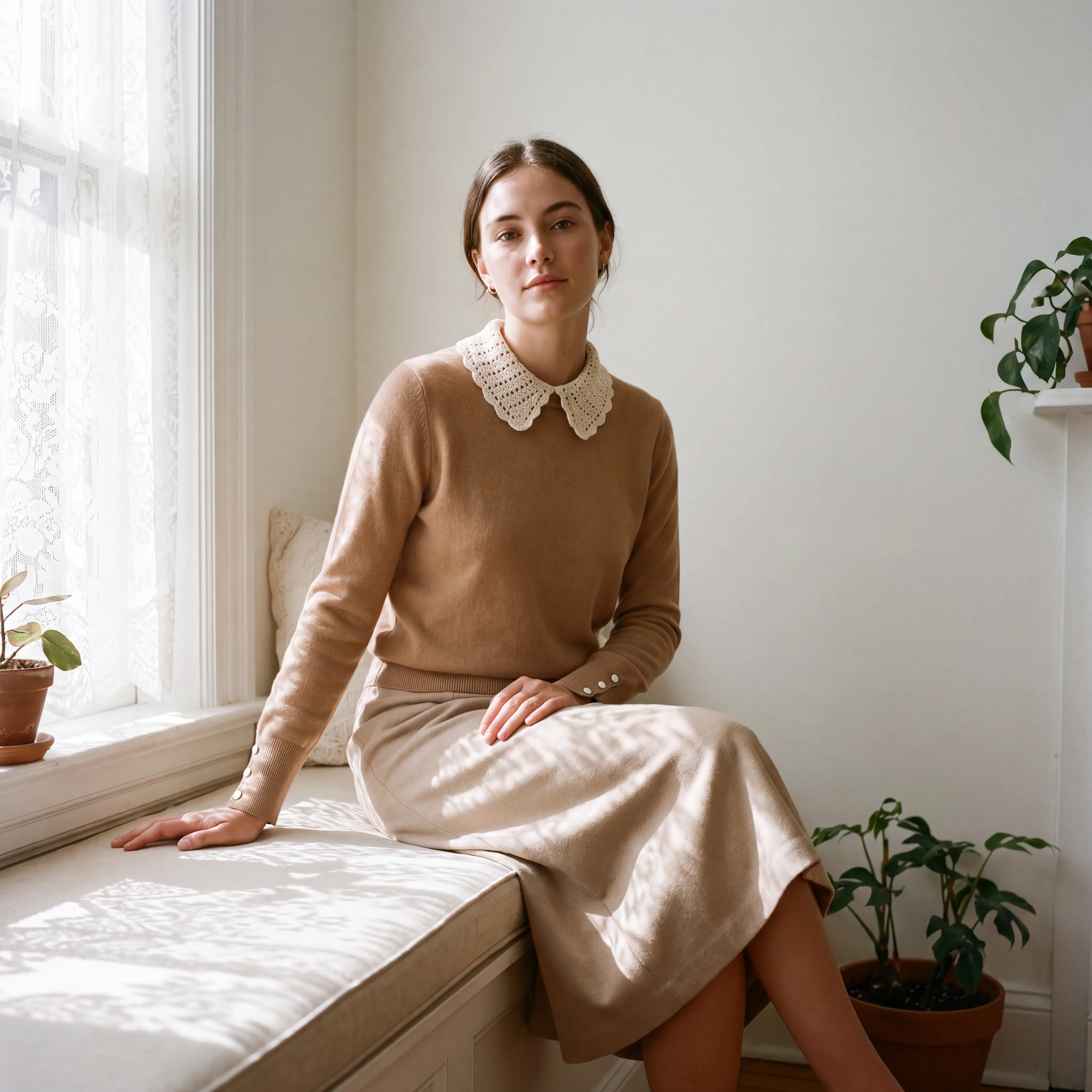 Crochet-Collar Fine Crew