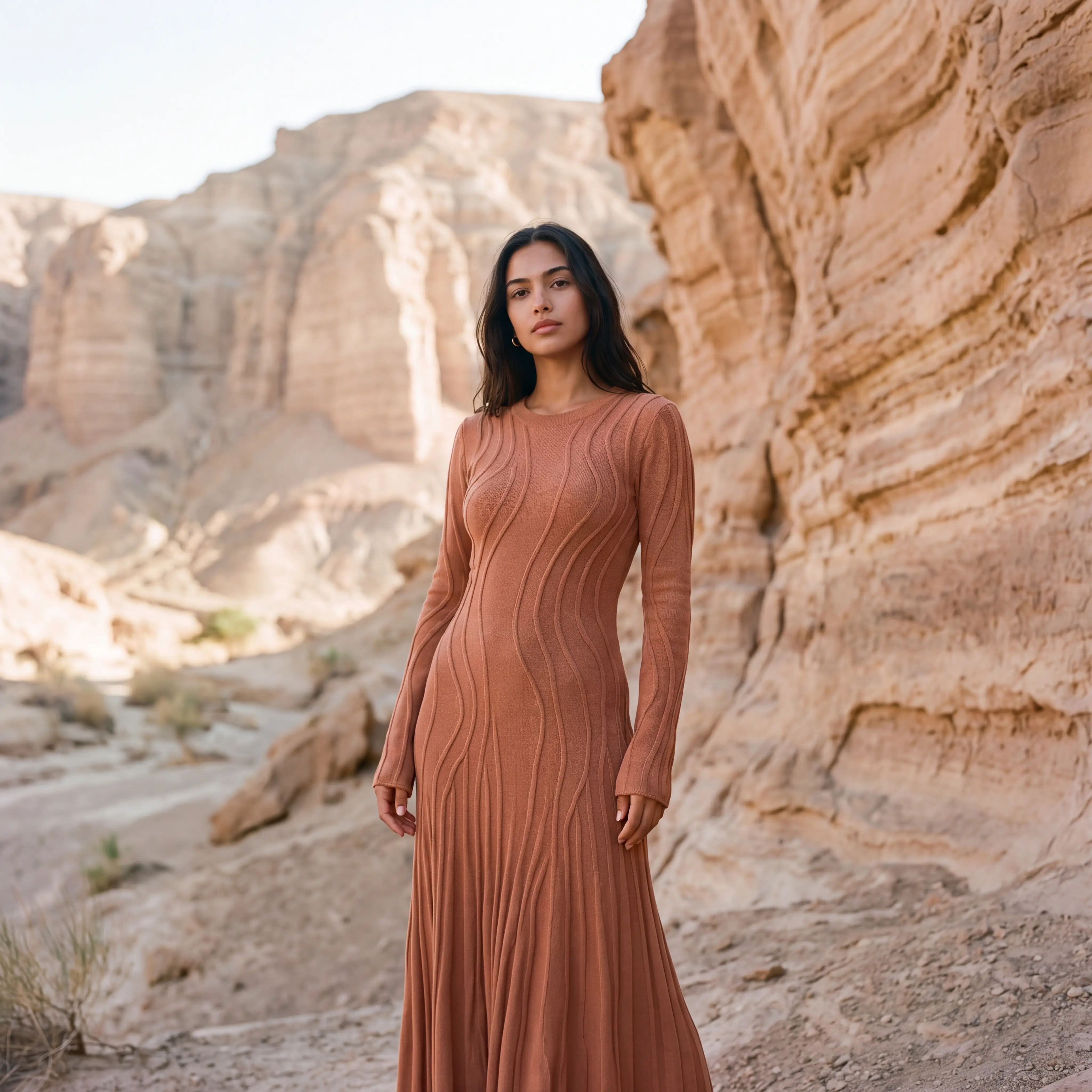Dune Tuck-Stitch Maxi