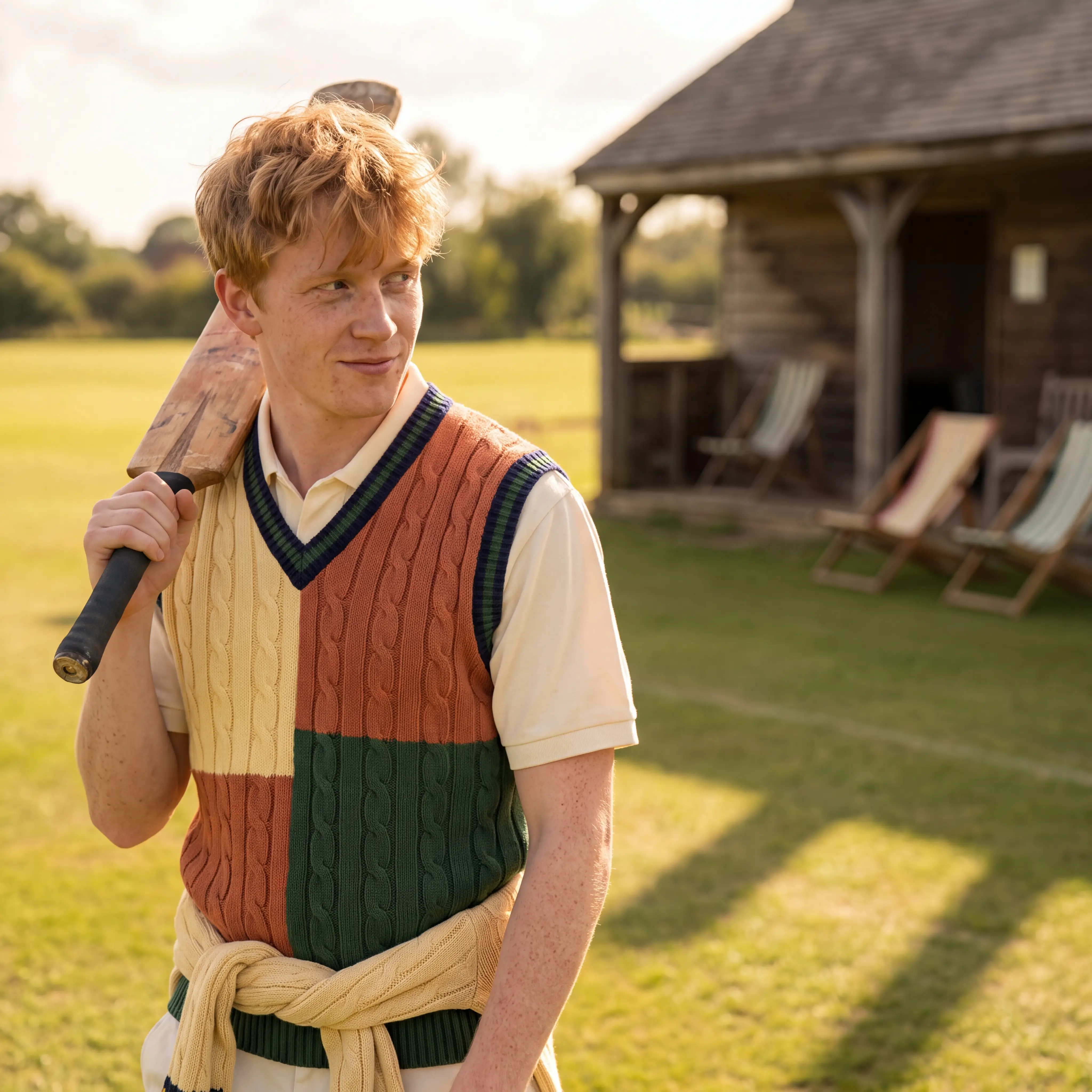Patchwork Cable Cricket Vest