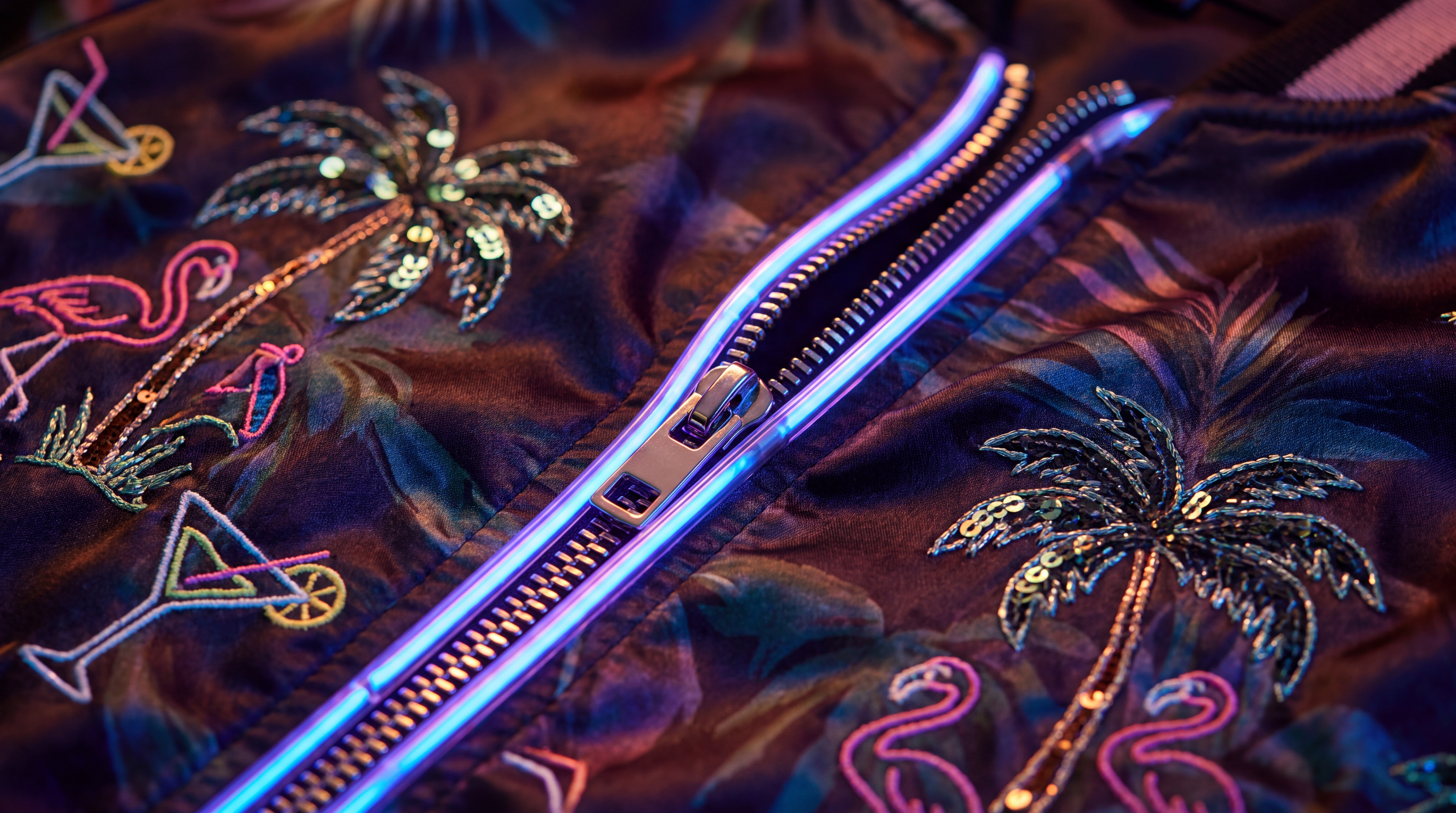 NEON PIPED EMBROIDERY DETAIL