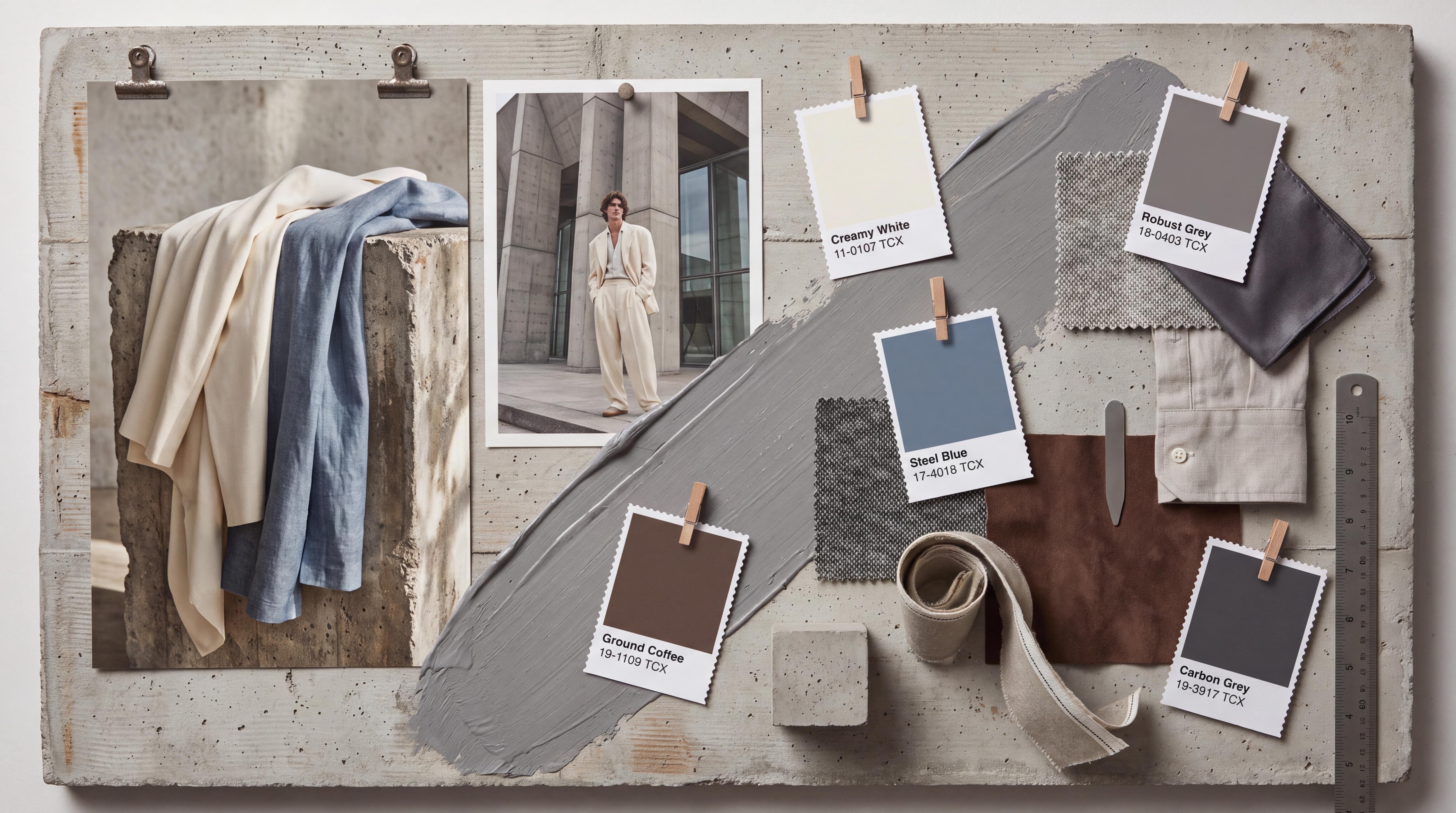 Brutalist Luxe mood board