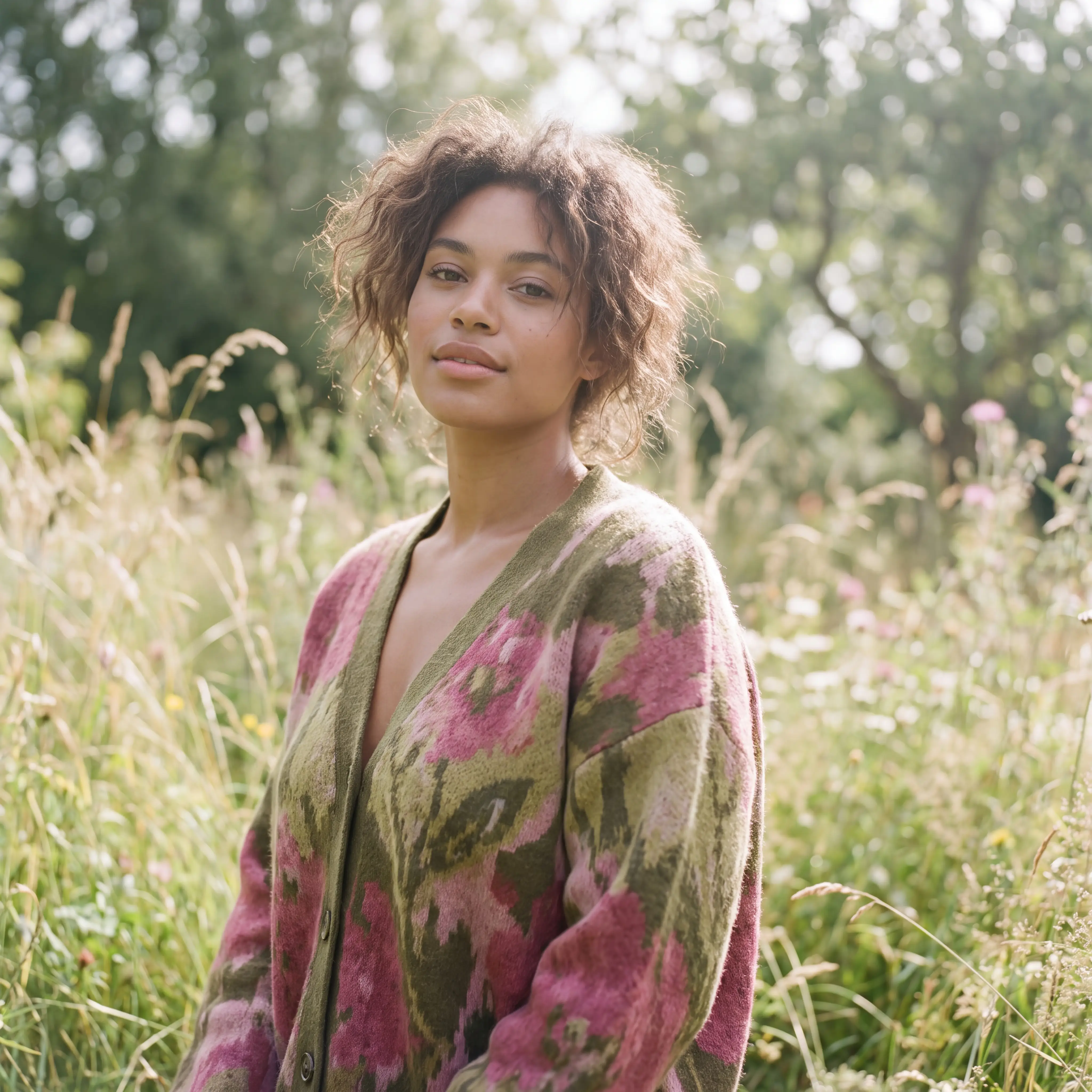 Painterly Botanic Cardigan