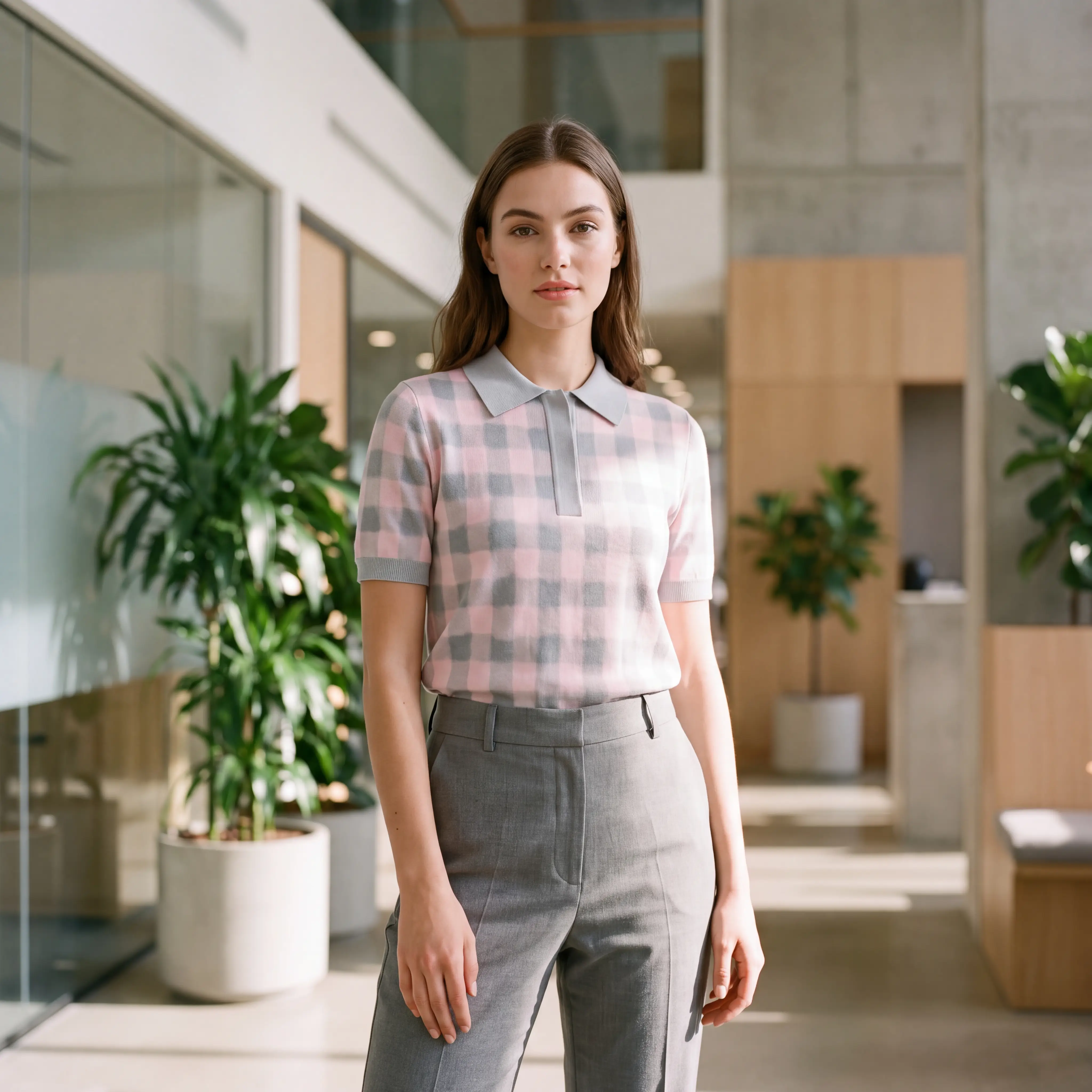 Soft-Focus Gingham Shirt