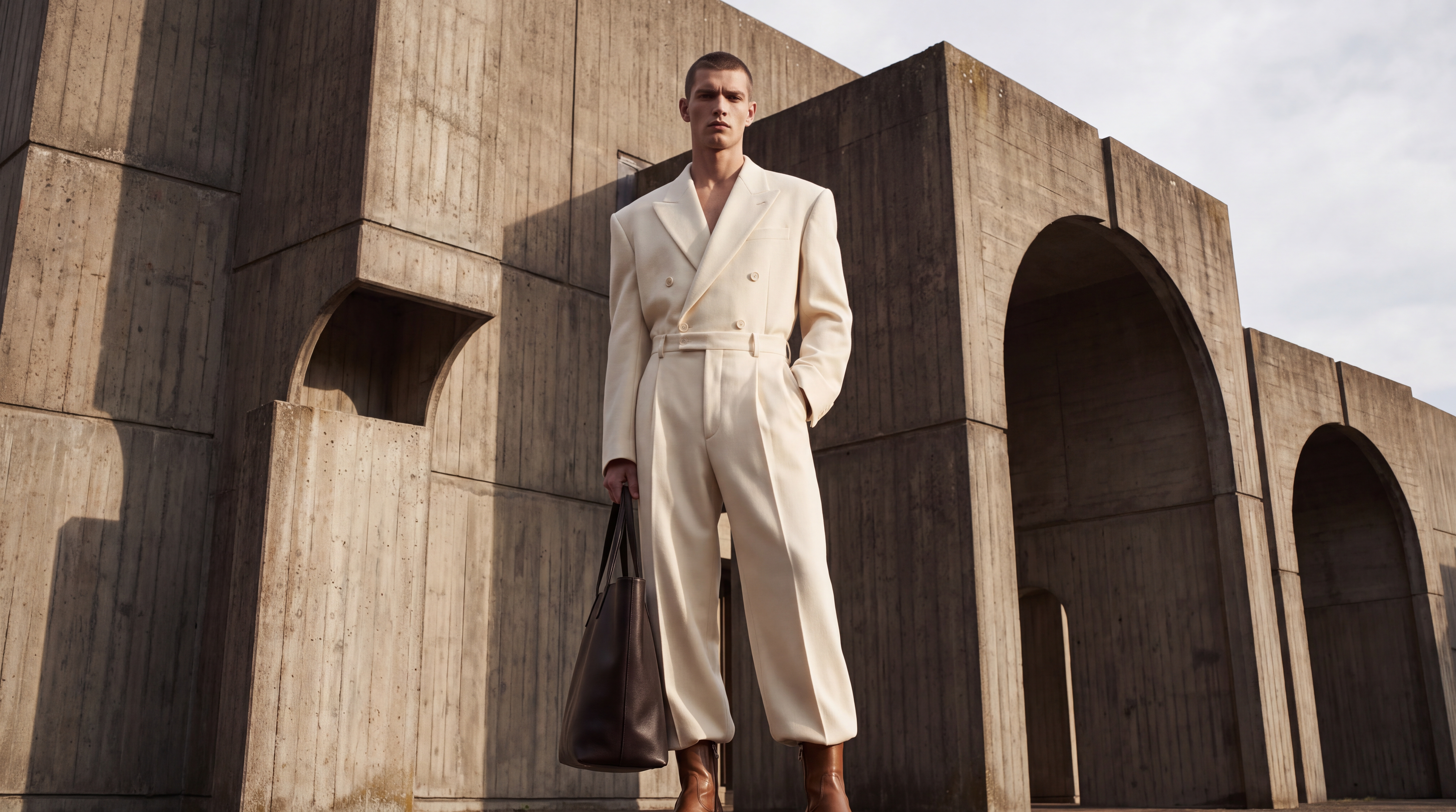 VOLUME DOUBLE-BREASTED SUIT