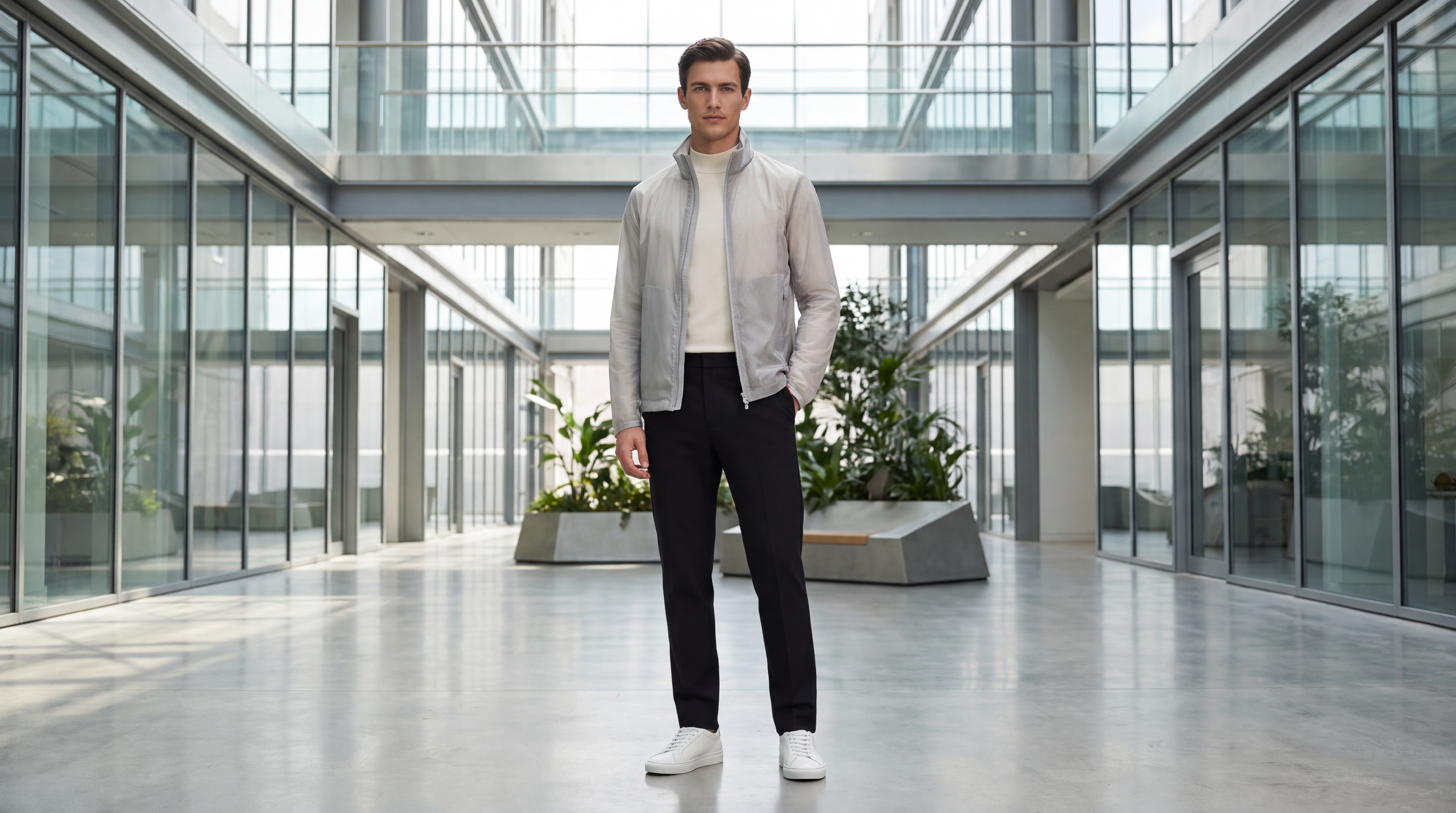 FUNNEL-NECK PAPER JACKET