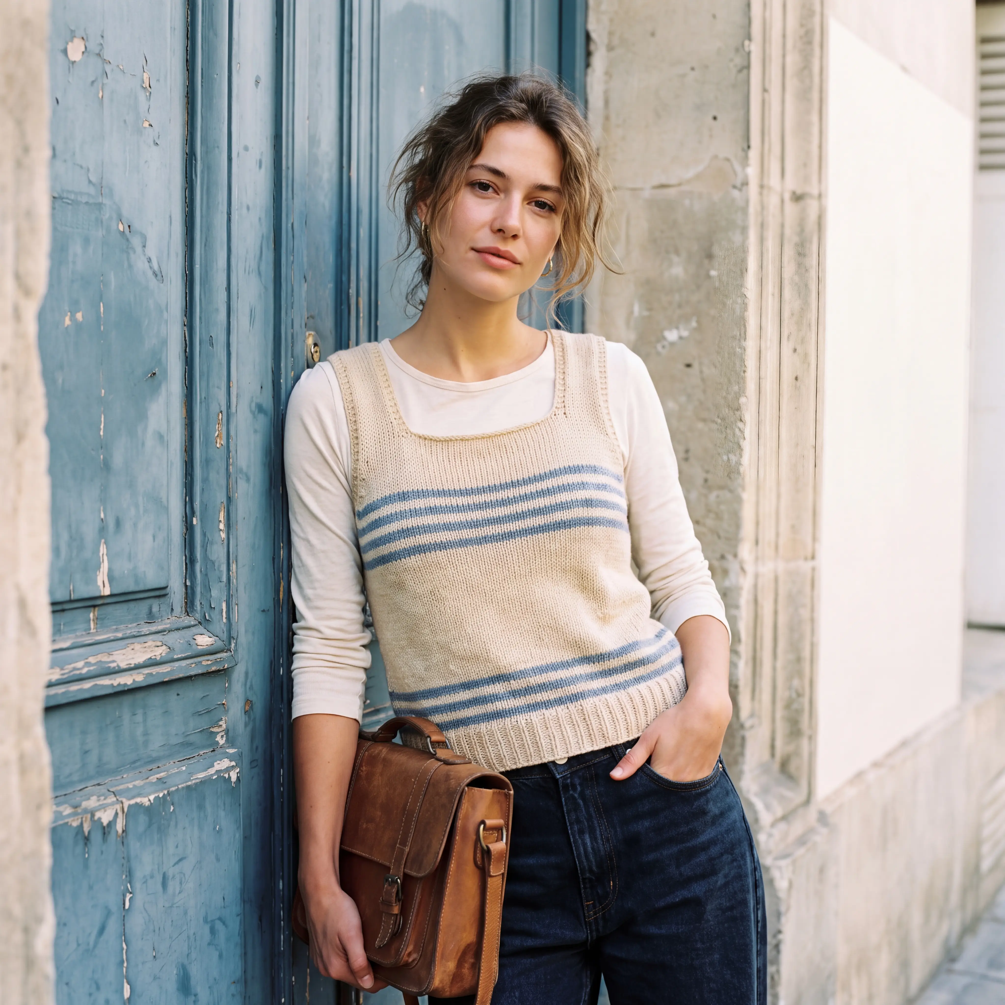Faded Stripe Vest